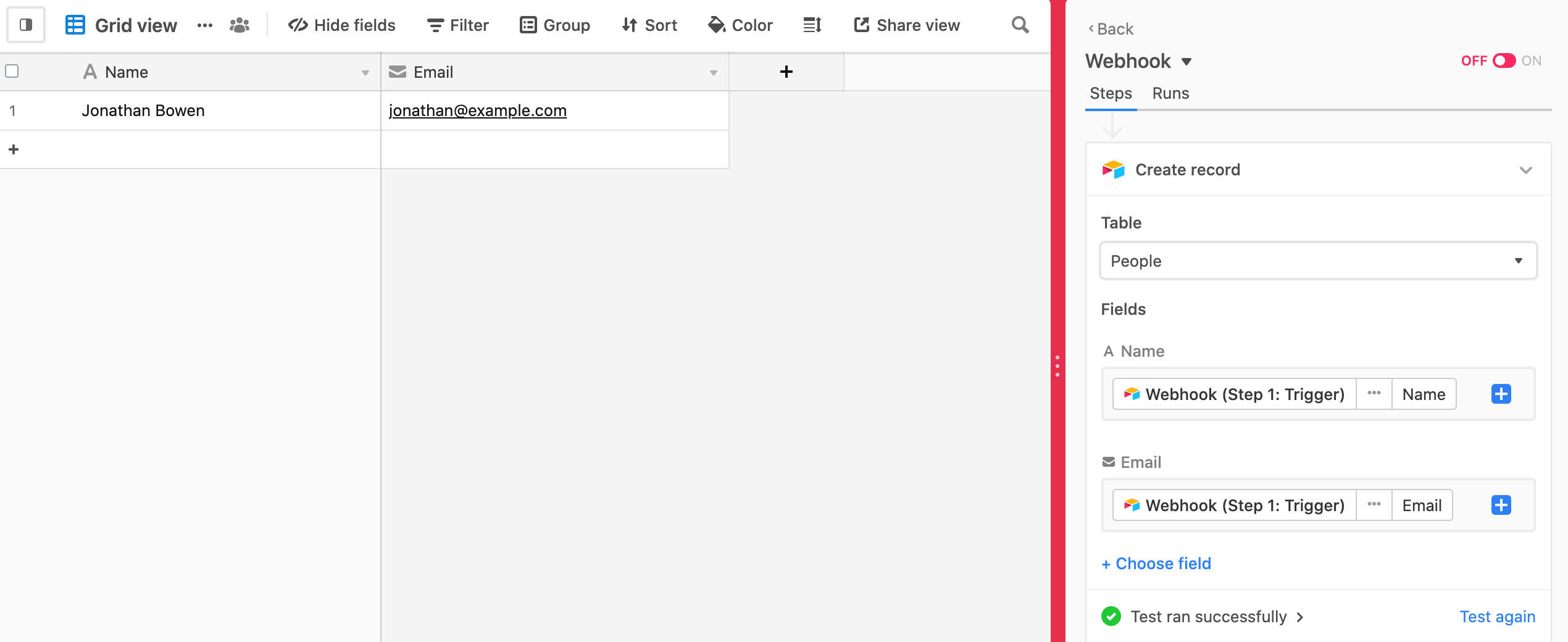 For webhook, how can i add another value in fields? - Scripting